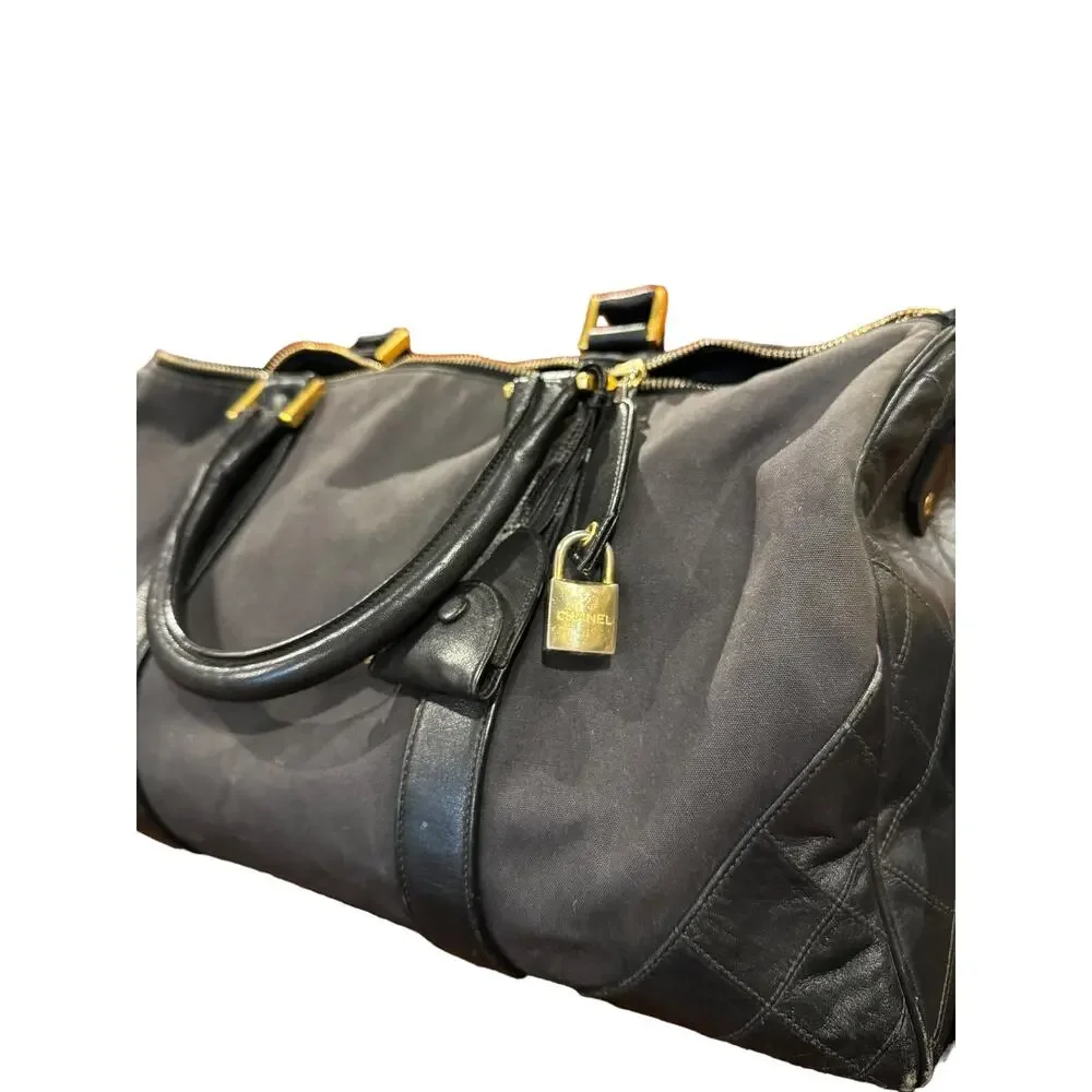 Chanel Vintage Leather + Nylon Duffel - Picture 5 of 8